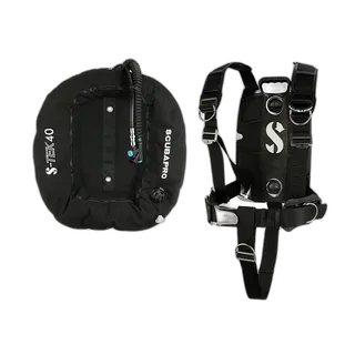 Scubapro S-Tek Pro System, Stainless Steel Backplate, Donut Wing 40 lb/18kg